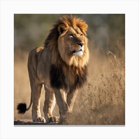 Lion In The Wild Canvas Print