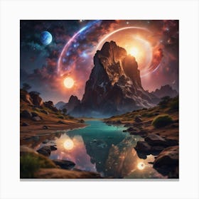 Space Landscape 15 Canvas Print