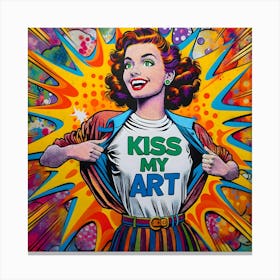 Kiss My Art Canvas Print