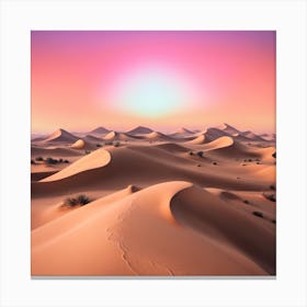 Sunset In The Desert Canvas Print