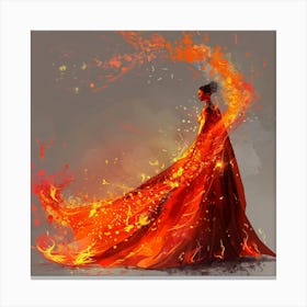 Fire Girl Canvas Print