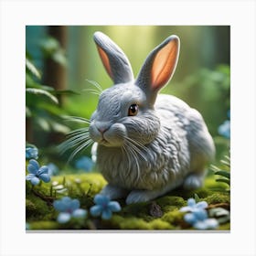 Rabbit In The Forest 65 Canvas Print