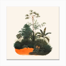 Tropical Bush Square Jpg Canvas Print