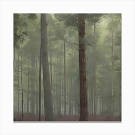 Foggy Forrest Canvas Print