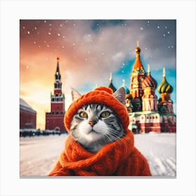 Cute Cat Takes A Selfie 1 Canvas Print