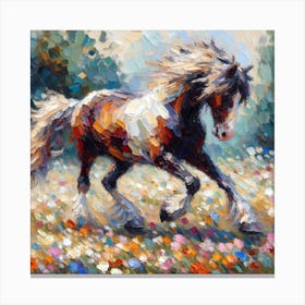 Running Horse Impressionism Canvas Print