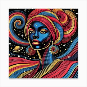 Viora Celestial Portrait Canvas Print