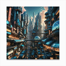 Futuristic City 1 Canvas Print