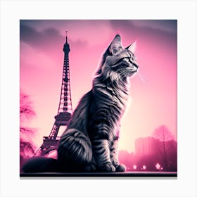 Сat silhouette Canvas Print