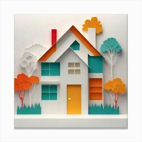 House With Trees 1 Canvas Print