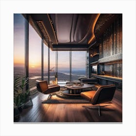 Modern Living Room Canvas Print