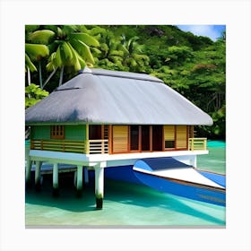 Hut On The Water Canvas Print