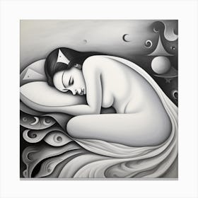 Dreaming Woman Canvas Print