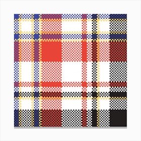 Plaid Mosaic Pixel Seamless Pattern Canvas Print