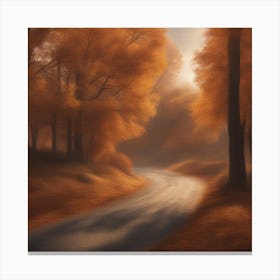 The Warmth of Autumn Illuminating the Valley Canvas Print