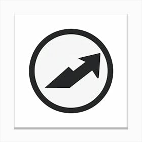 Business Navigation Icon Featuring A Curved Arrow Pointing Upward Encapsulated Within A Round Picto (1) Canvas Print