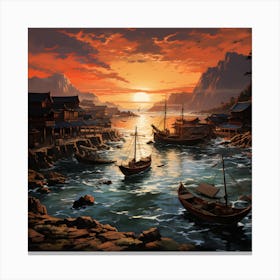 Asian Sunset 2 Canvas Print