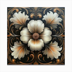 Ornate Floral Pattern Art Canvas Print