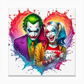 Joker And Harley Quinn Canvas Print