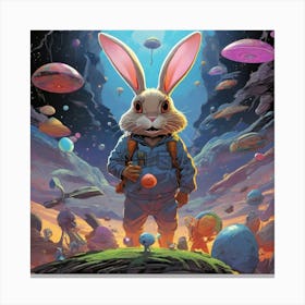 Space Bunny Canvas Print