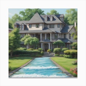 House By The Water Canvas Print