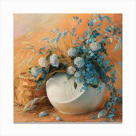 Blue Hydrangeas 1 Canvas Print