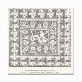 Pompeiian Decorative Design, Albert Racine Canvas Print