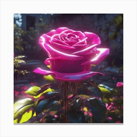 rose with sunlight Canvas Print