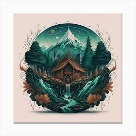 Cabin In The Woods Canvas Print