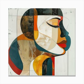 Abstract Woman'S Face 4 - colorful cubism, cubism, cubist art,    abstract art, abstract painting  city wall art, colorful wall art, home decor, minimal art, modern wall art, wall art, wall decoration, wall print colourful wall art, decor wall art, digital art, digital art download, interior wall art, downloadable art, eclectic wall, fantasy wall art, home decoration, home decor wall, printable art, printable wall art, wall art prints, artistic expression, contemporary, modern art print, Canvas Print