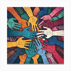 Hands Of Solidarity Canvas Print