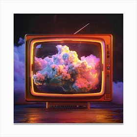 Tv In The Clouds 7 Canvas Print