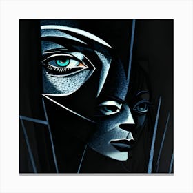 Woman With Blue Eyes Canvas Print