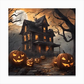 0 Pictures That Suggest Halloween To Me Esrgan V1 X2plus Canvas Print
