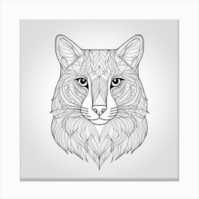 Wolf Head Vector Illustration Canvas Print