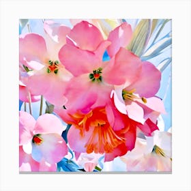 Pink Flowers Canvas Print