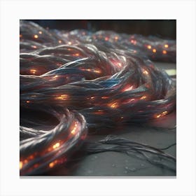 Intertwining Cable Threads Canvas Print