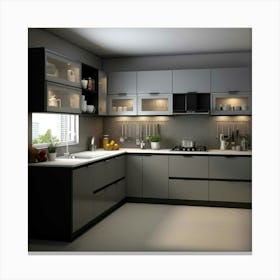 Modern Kitchen Design Canvas Print