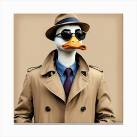 Duck In A Suit 9 Canvas Print