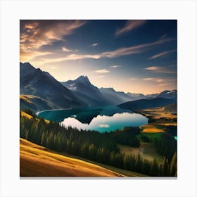 Sunset In The Mountains 120 Canvas Print