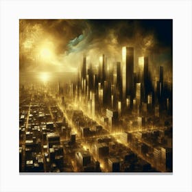 Futuristic Cityscape 142 Canvas Print