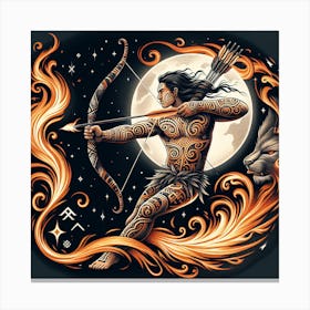 Artiphoria Sagittarius, Maori M (1) Canvas Print