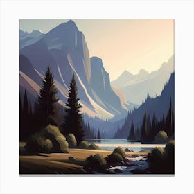 Landscape Painting 107 Canvas Print