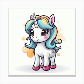 Cute Unicorn 486 Canvas Print