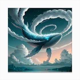 Whale In The Sky 2 Canvas Print