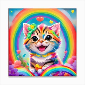 Rainbow Kitten Canvas Print