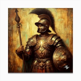 Golden Knight In Full Armor 4 Copy Canvas Print