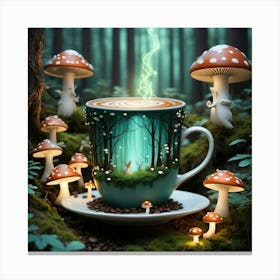 Coffee Cup In The Forest 3 Canvas Print