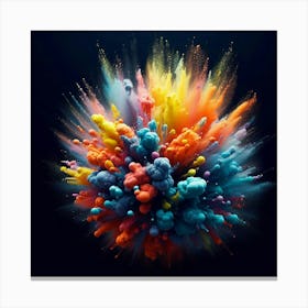 Colorful Powder Explosion Canvas Print