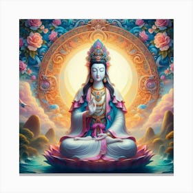 Guanyin Meditating Canvas Print